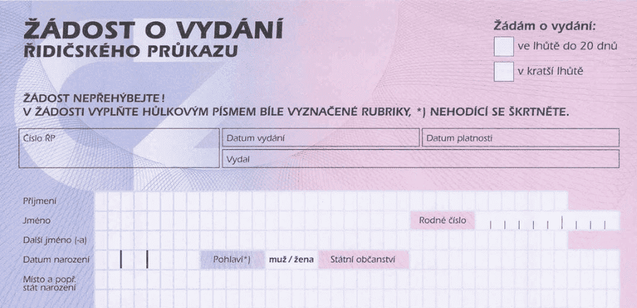 ztráta řidičského průkazu