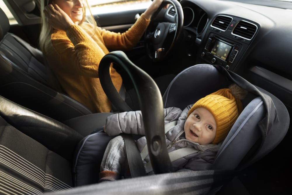 dítě v autě